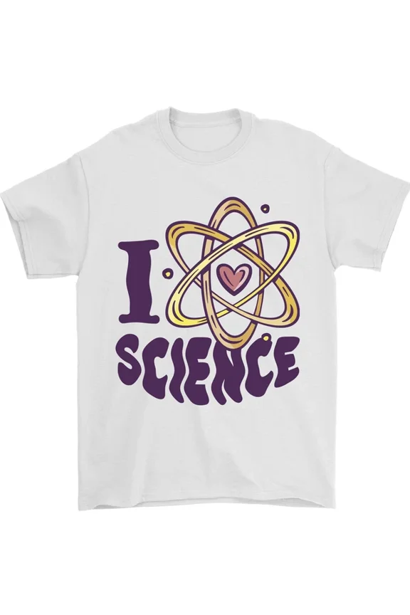 Hot Trending I Love Science Physics Chemistry Biology Geek T-Shirt Design Preview Only