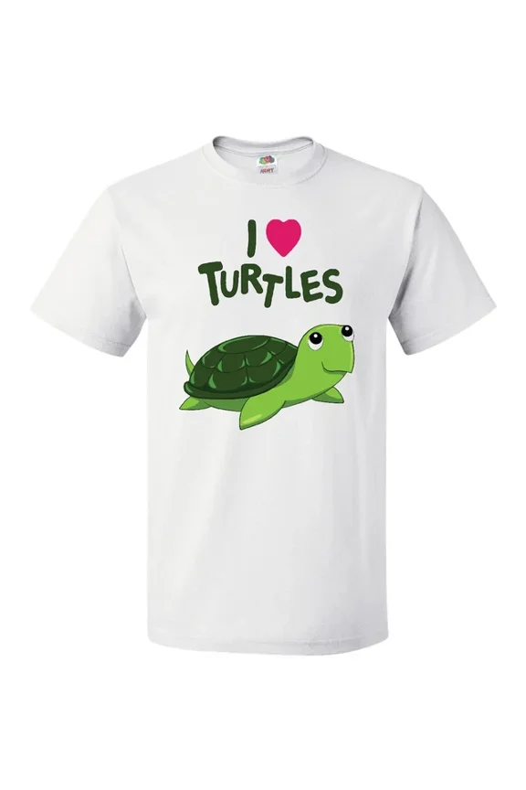 Hot Trending I Love Turtles T-Shirt Animals Turtle Cute Adorable Sea Box Pet Green S-5Xl Birthday Gifts; For Men & Women