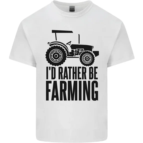 Hot Trending I'd Rather Be Farming Farmer Tractor T-Shirt Design Preview Only