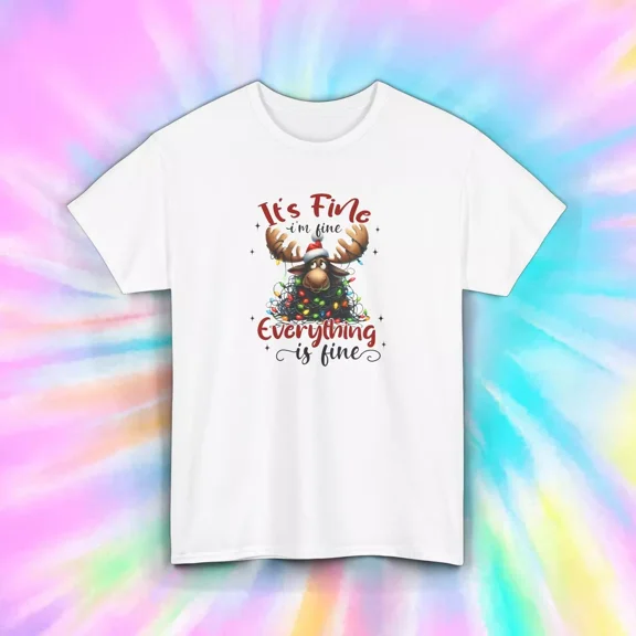 Hot Trending Its Fine Everyth is Fine T-Shirt Funny Lights Holiday Design Preview Only