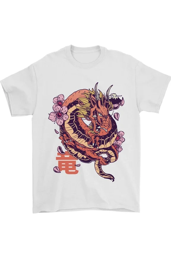 Hot Trending Japanese Fantasy Dragon T-Shirt Design Preview Only