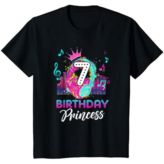 Hot Trending Kids Musical Theme 7th Birthday Shirt Girls Princess Born 2016 T-Shirt Vintage Tee -Birthday Gifts
