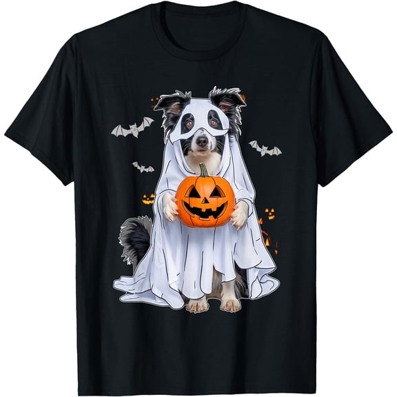 Hot Trending Kiraa Tee With Australian Shepherd Boo Ghost Pumpkin Unisex S-5Xl T-Shirt