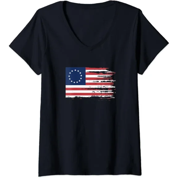 Hot Trending Kiraa Tee With Battle Flag 13 Colonies 4Th Of July Patriotic Tshirt