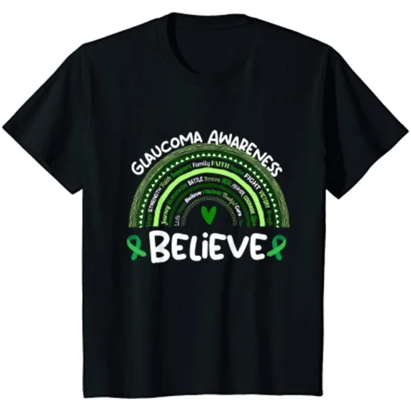 Hot Trending Kiraa Tee With Believe Glaucoma Awareness Month Shirt Glaucoma Unisex S-5Xl T-Shirt