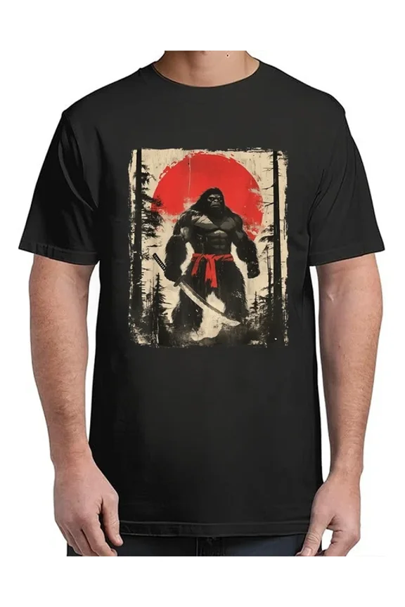 Hot Trending Kiraa Tee With Bigfoot Samurai Japanese Sword Sasquatch Vintage S-5Xl T-Shirt