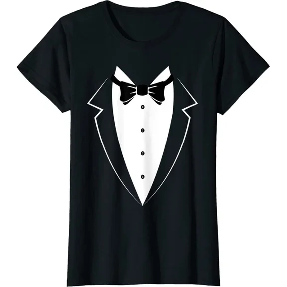 Hot Trending Kiraa Tee With Black And White Tuxedo Bow Tie T-Shirt