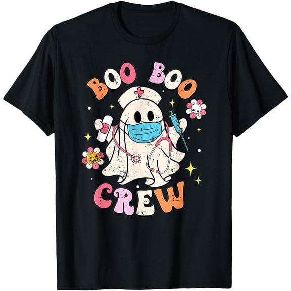 Hot Trending Kiraa Tee With Boo Boo Crew Ghost Nurse Retro Funny Unisex S-5Xl T-Shirt