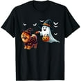thumbnail image 1 of Hot Trending Kiraa Tee With Boo Ghost With Chow Chow As Witch Owner Unisex S-5Xl T-Shirt, 1 of 5