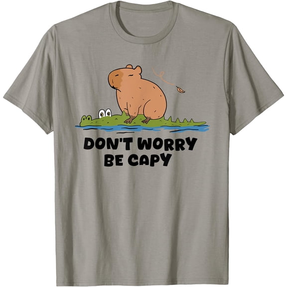 Hot Trending Kiraa Tee With Capybara Don'T Worry Be Capy Funny Capybara Birthday School Unisex S-5Xl T-Shirt