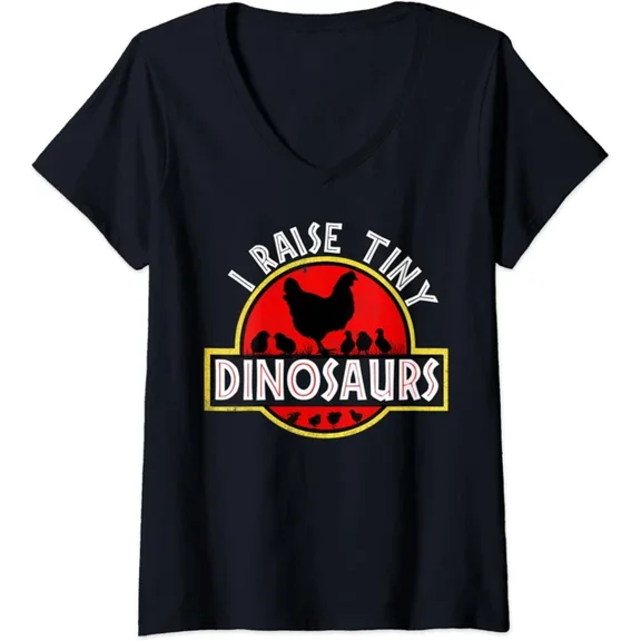 Hot Trending Kiraa Tee With Cute Chicken Lover I Raise Tiny Dinosaurs Tshirt