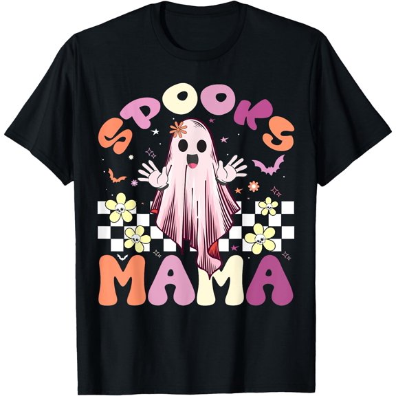 Hot Trending Kiraa Tee With Cute Ghost Retro Groovy Spooky Mama Women Unisex S-5Xl T-Shirt