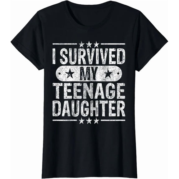 Hot Trending Kiraa Tee With Dad Mom I Survived My Teenage Daughter T-Shirt