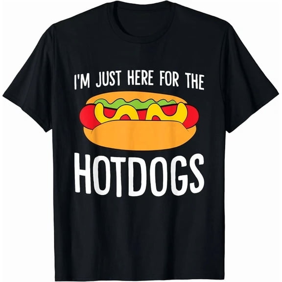 Hot Trending Kiraa Tee With Eat Lover I'M Just Here For The Hotdogs Unisex S-5Xl T-Shirt