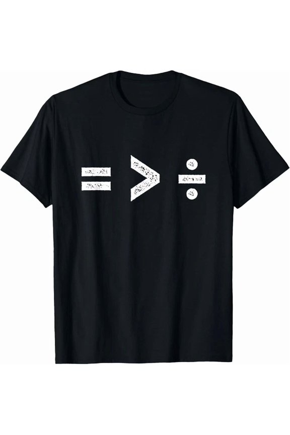 Hot Trending Kiraa Tee With Equality Is Greater Than Division Symbols Reference Unisex S-5Xl T-Shirt
