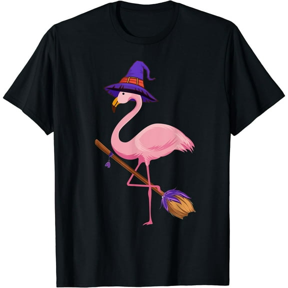 Hot Trending Kiraa Tee With Flamingo Funny Flamingo Lover Witch Hat Unisex S-5Xl T-Shirt