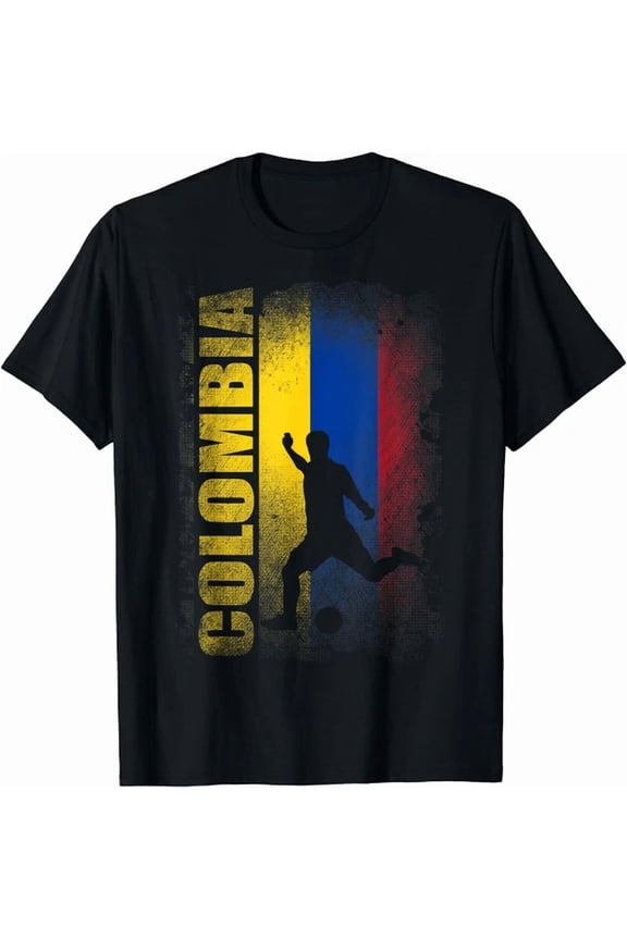 Hot Trending Kiraa Tee With Football Lover Colombia National Flag Soccer Unisex S-5Xl T-Shirt