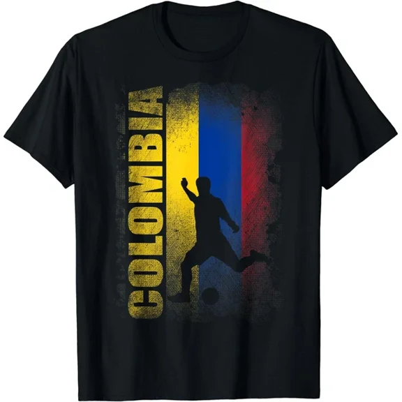 Hot Trending Kiraa Tee With Football Lover Colombia National Flag Soccer Unisex S-5Xl T-Shirt