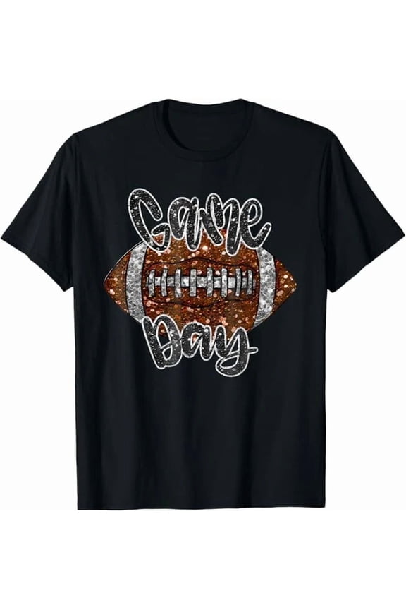 Hot Trending Kiraa Tee With Game Day Football Bling Bling Football Lover Fall Autumn Unisex S-5Xl T-Shirt