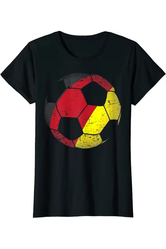 Hot Trending Kiraa Tee With Germany Soccer Ball Flag Jersey German Football Gift T-Shirt