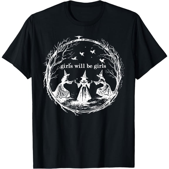 Hot Trending Kiraa Tee With Girl Will Be Women Witch Witchy Spooky Season Unisex S-5Xl T-Shirt
