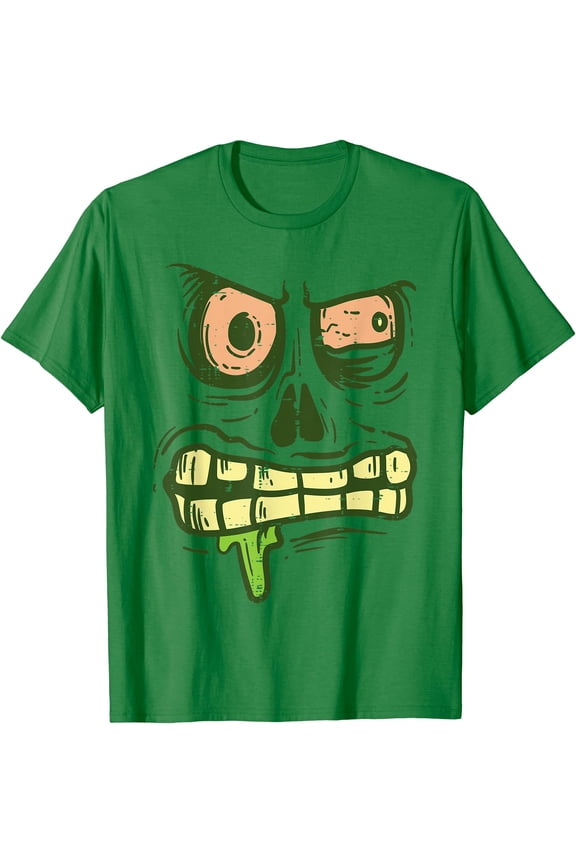 Hot Trending Kiraa Tee With Green Zombie Monster Face Scary Spooky Men Unisex S-5Xl T-Shirt