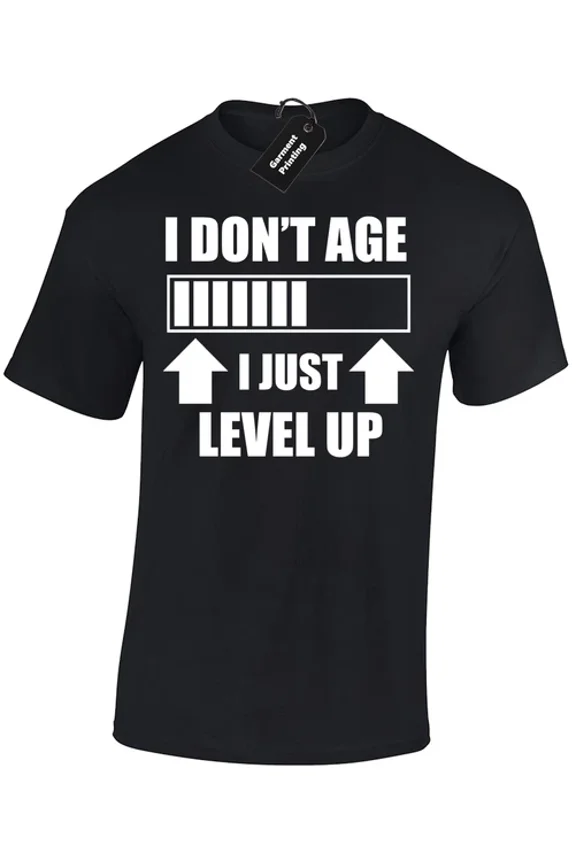 Hot Trending Kiraa Tee With I Dont Age I Level Up Gamer Pc Gaming Cool Idea Unisex S-5Xl T-Shirt