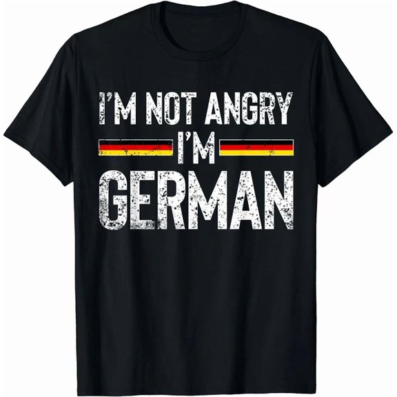 Hot Trending Kiraa Tee With I'M Not Angry I'M German T Shirt Germany Flag Unisex S-5Xl T-Shirt