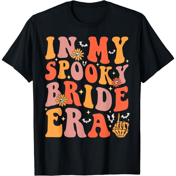 Hot Trending Kiraa Tee With In My Spooky Bride Era Groovy Wedding Bachelorette Unisex S-5Xl T-Shirt