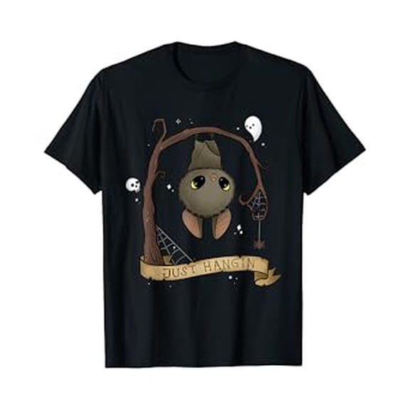 Hot Trending Kiraa Tee With Just Hangin Cute Hanging Bat Spooky Women Unisex S-5Xl T-Shirt