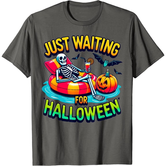 Hot Trending Kiraa Tee With Just Waiting For Spooky Skeleton Summer Unisex S-5Xl T-Shirt