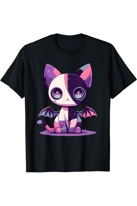 Hot Trending Kiraa Tee With Kawaii Pastel Goth Creepy Cute Witchy Zombie Patchwork Cat Unisex S-5Xl T-Shirt
