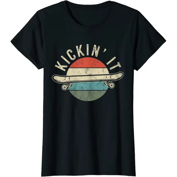 Hot Trending Kiraa Tee With Kickin' It Skateboard Retro Vintage Gift T-Shirt