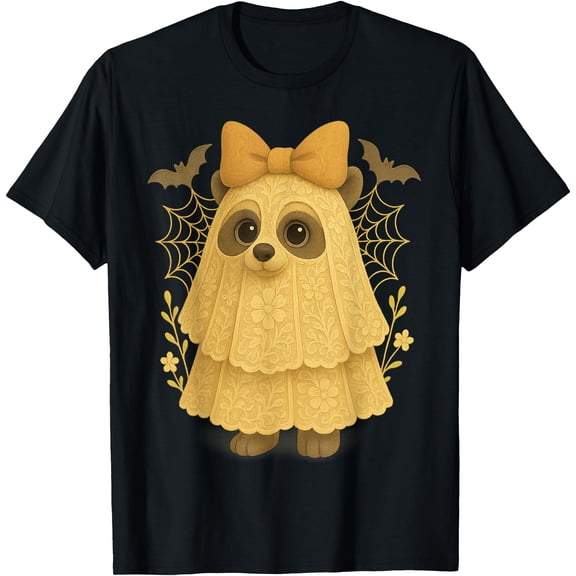 Hot Trending Kiraa Tee With : Lace Ghost Raccoon Feral Cute Ghost Floral Unisex S-5Xl T-Shirt