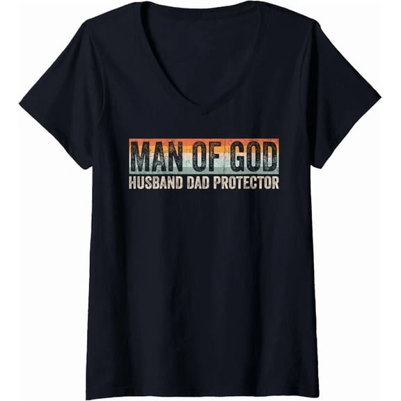 Hot Trending Kiraa Tee With Man Of God Husband Dad Protector Christian Dad Tshirt