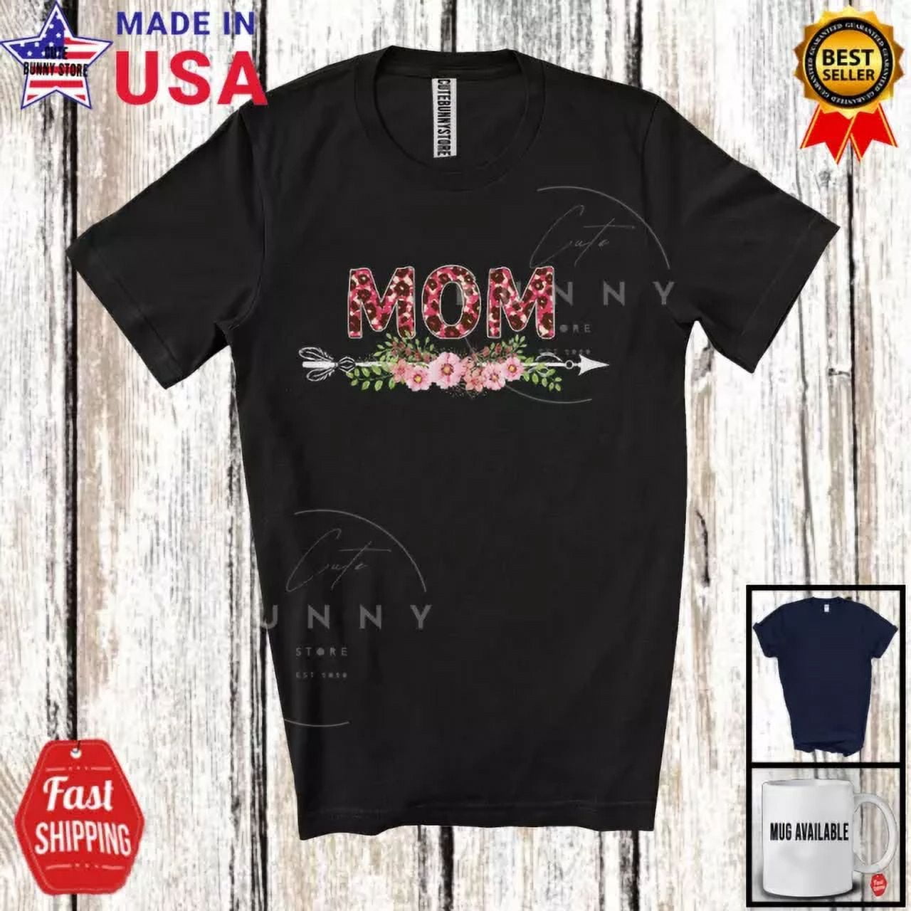 My Favorite Pilot Calls Me Mom T-Shirt - Mother's Day Floral Graphic Tee, Unisex Fit, Black