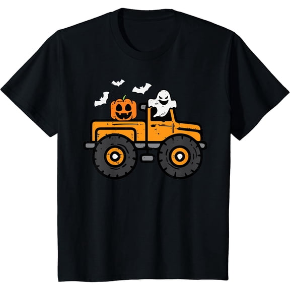 Hot Trending Kiraa Tee With Monster Truck Ghost Pumpkin Toddler Men Unisex S-5Xl T-Shirt