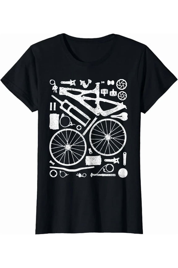 Hot Trending Kiraa Tee With Mountain Bike Parts Mtb Bicycle Cycling Downhill T-Shirt