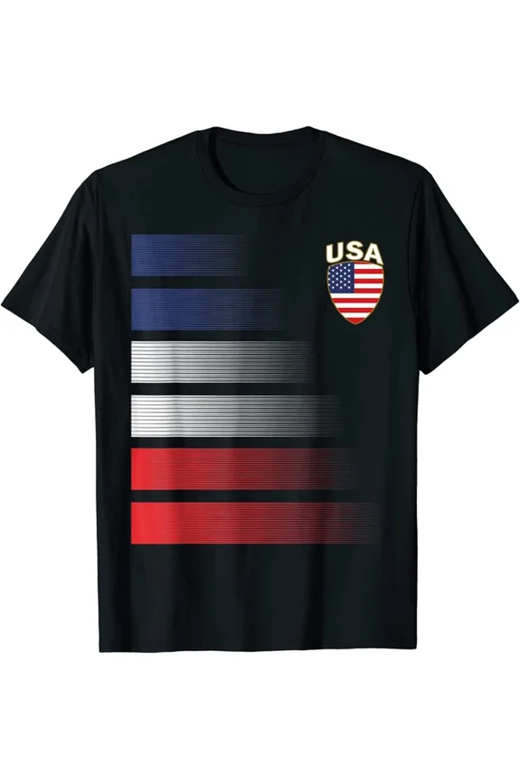 Hot Trending Kiraa Tee With National America Flag Usa Jersey Fan Team Soccer Gift Unisex S-5Xl T-Shirt