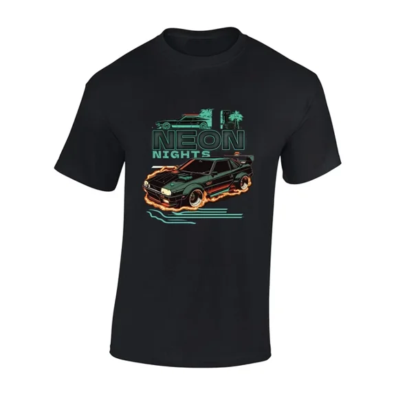 Hot Trending Kiraa Tee With Neon Nights Supercar Racing Car Design Classic Unisex S-5Xl T-Shirt