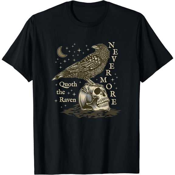 Hot Trending Kiraa Tee With Nevermore The Raven Edgar Allan Poe Dark Academia Literature Unisex S-5Xl T-Shirt