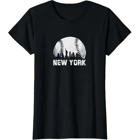 Hot Trending Kiraa Tee With New York City Baseball Skyline Design Sport Theme T-Shirt
