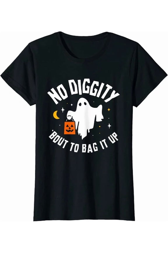 Hot Trending Kiraa Tee With No Diggity Bout To Bag It Up Cute Ghost Tee T-Shirt
