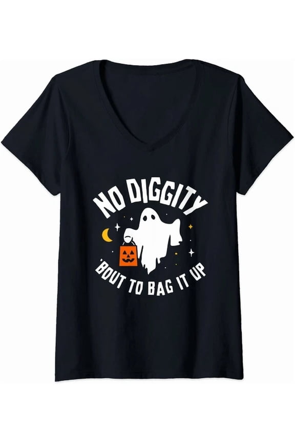 Hot Trending Kiraa Tee With No Diggity Bout To Bag It Up Cute Ghost Tee Tshirt