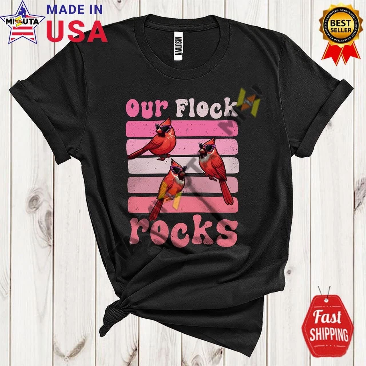 This Flock Rocks Hot Trending Kiraa Tee With Our Flock Rocks, Adorable Vintage Retro ...