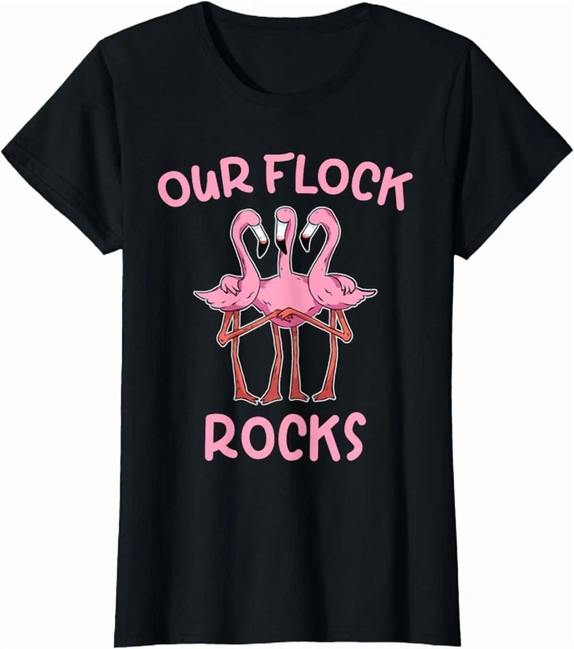 Hot Trending Kiraa Tee With Our Flock Rocks Flamingo Matching T-Shirt ...