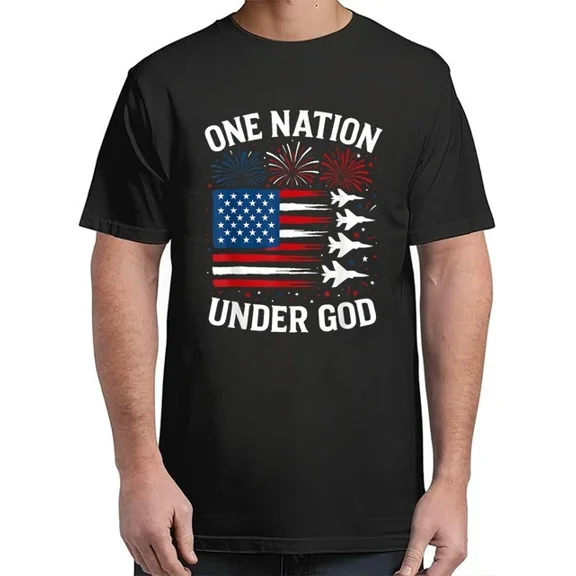 Hot Trending Kiraa Tee With Patriotic One Nation Under God Vintage S-5Xl T-Shirt