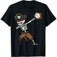 thumbnail image 1 of Hot Trending Kiraa Tee With Pirate Skeleton Baseball Catcher Men Youth Unisex S-5Xl T-Shirt, 1 of 5