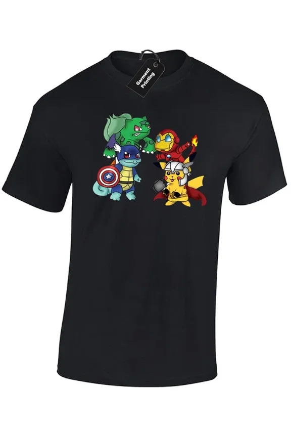 Hot Trending Kiraa Tee With Pokavengers Go Thor Rocket Hulk Stark Top Unisex S-5Xl T-Shirt