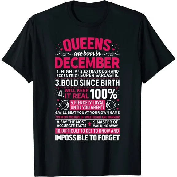 Hot Trending Kiraa Tee With Queens Are Born In December Birthday Gift Unisex S-5Xl T-Shirt